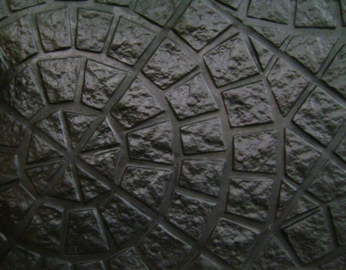 Piso de cemento Lanik Adoquinado Circ grande negro 1401