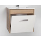 Mueble Campi Space 60 c/mesada loza blanco-roble