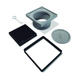 Rejilla Atrim Lagon Serie 2 en 1 12x12cm negro mate PR120T08