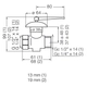 Llave para gas FV reforzada M-H 19 mm 0822.01-19