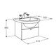 Mueble vanitory Ferrum 50 cm avignon de colgar sin bacha