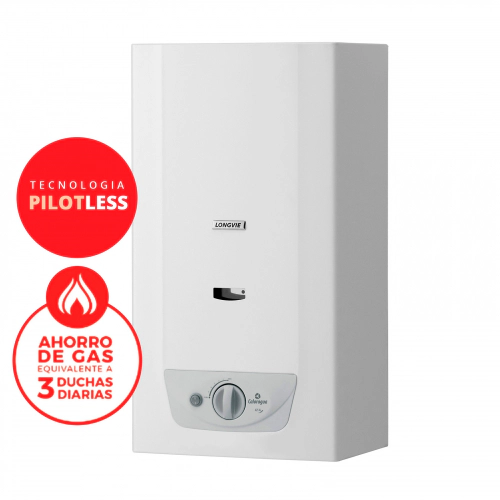 Calefon Longvie Tiro natural 12 lts CN412SS-N/E