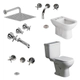 Juego de baño Completo Ferrum Bari+Griferia pared Triumph C
