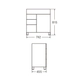 Mueble vanitory Ferrum 75 cm cadria sin mesada de pie CDR-MB-017-MO