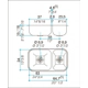 Bacha de cocina doble Johnson R37/18