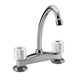 Griferia Peirano Cocina Mesada Laza Cromo Blanco 919/M