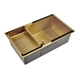 Bacha emb cocina c/accesorios Peirano 750x450x220 gold brushed BAI01G(B)