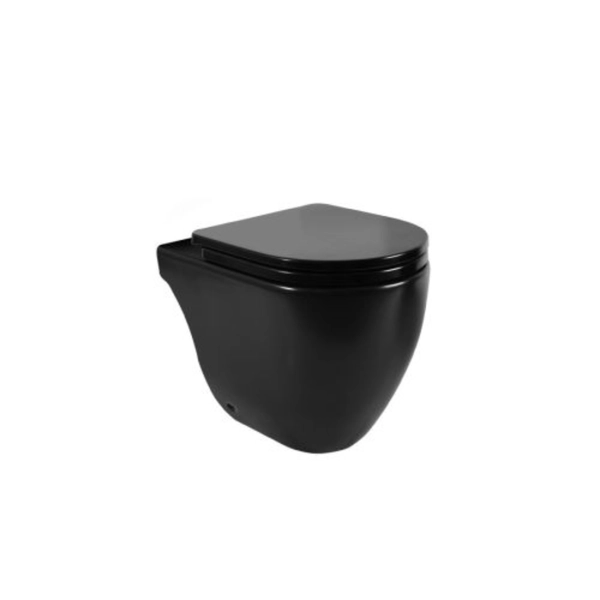 Inodoro corto Ferrum Fontana negro satinado FON-IN-001-NS