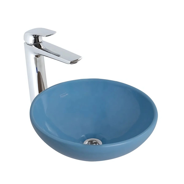 Bacha de lavatorio Ferrum persis de apoyo celeste PRS-BH-092-CE