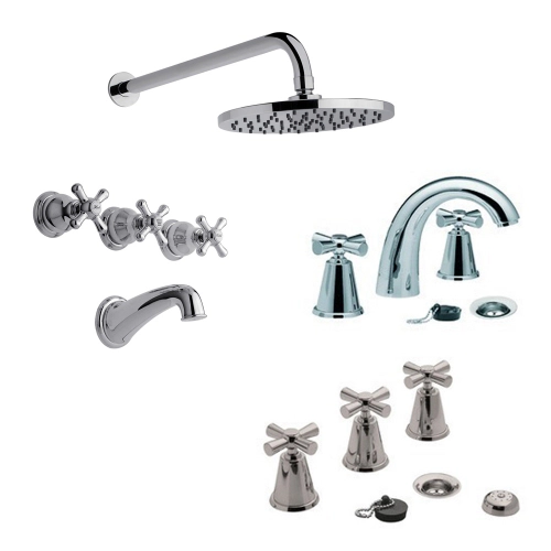 Griferia Baño Completa Fv Chess 84 Lavatorio Ducha Bidet