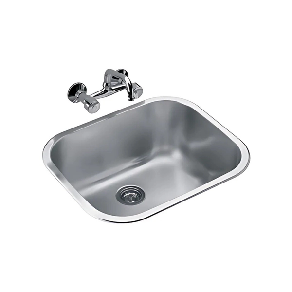 Bacha de lavadero Ferrum 50x40 acero inoxidable brillante G4400AB