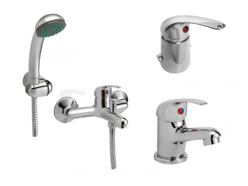 Griferia baño Peirano Lugo Lavatorio Bidet Ducha exterior