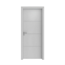 Puerta linea premium Famossul semisolida blanca 2100x900x35 3frisos 1058830