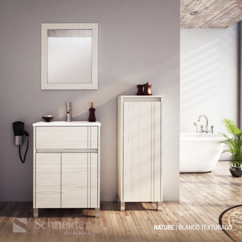Espejo Schneider marco 50x70 bco text EM50TXB