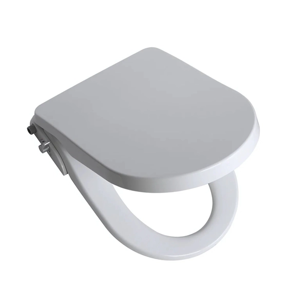 Tapa de inodoro Ferrum traful asiento con sistema de bidet blanca