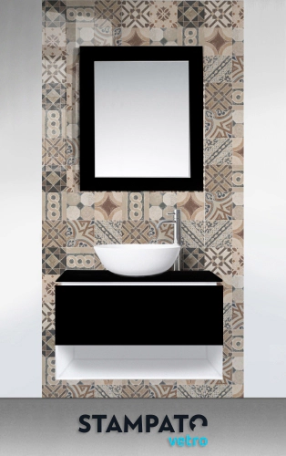 Vanitory Stampato de colgar negro 4081014