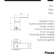 Griferia Piazza Arq. bidet c/ tranf. Negro 10404NE