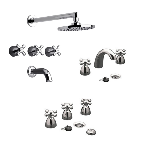 Griferia Baño Completa Fv Margot 62 Ducha Lavatorio Bidet