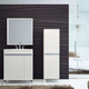 Mueble vanitory Schneider 80x84x46 aqua s/mesada blanco