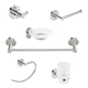 Kit accesorios para baño 6 piezas Peirano linea 19000 cromo 19006