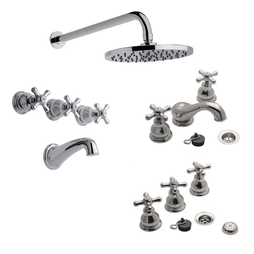 Griferia Baño Completa Fv Denisse 64 Lavatorio Bidet Ducha