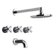 Griferia baño completa Fv Combo Margot Completo Kit 5 Piezas