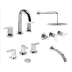 Combo Griferías Piazza Logos Baño Lavatorio Bidet Ducha