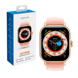 RELOJ SMARTWACTCH NETMAK ACTION ROSA