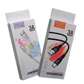 CABLE TIPO C MALLADO PRO 21 3A