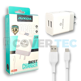 CABEZAL DK35 3,1AMP 2 USB + CABLE EXTRAIBLE MICRO USB