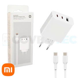 CARGADOR XIAOMI 67W x1 USB-A + x2 USB-C + CABLE C A C