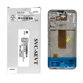 MODULO SAMSUNG A34 CON MARCO - SERVICE PACK 100% ORIGINAL - PLATEADO