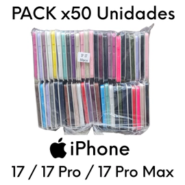PACK X 50 UNIDADES SILICON CASE LINEA IPHONE 17