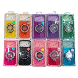 FUNDA DE IPHONE DISEÑO CON GLITTER