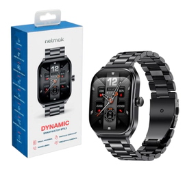 RELOJ SMARTWACTCH NETMAK CURVO DYNAMIC 2 MALLAS - NEGRO