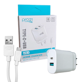CABEZAL PRO 21 LITE "2" 1 USB A + 1 USB C + CABLE TIPO C