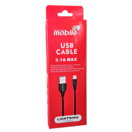 CABLE MOBILE IPHONE LIGHTNING 3,1AMP 1,2 METROS