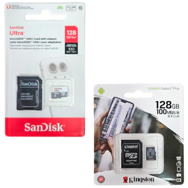 MEMORIA KINGSTON/ SANDISK 128 GB CLASE 10