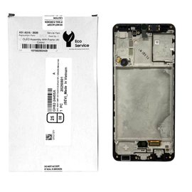 MODULO SAMSUNG A31 CON MARCO - SERVICE PACK 100% ORIGINAL