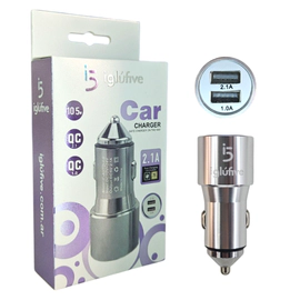 CABEZAL DE AUTO IGLUFIVE METALICO 2 USB