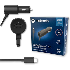 CARGADOR AUTO MOTOROLA TIPO C 100% TURBOPOWER 36