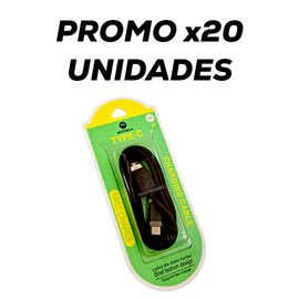 PROMO X 20 CABLE TIPO C MOTOROLA BLISTER VERDE