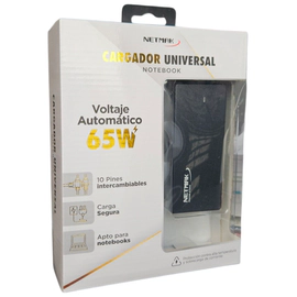 CARGADOR AUTOMATICO NOTEBOOK 65W NETMAK