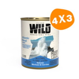 Combo Lata Wild Gato Salmon Merluza y Corvina 340gr