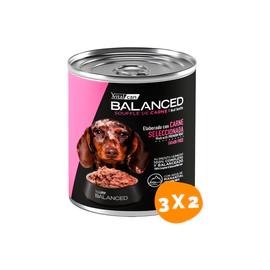 Combo Lata Balanced Soufflé Carne Perro Cachorro