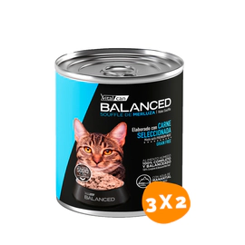 Combo Lata Balanced Soufflé Merluza Gato Adulto