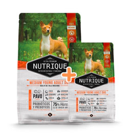 Nutrique Perro Adulto Mediano x 12Kg  + 3Kg Gratis