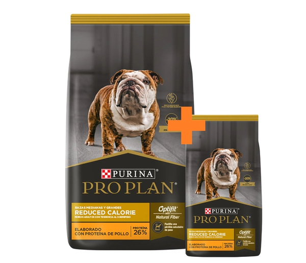 Pro Plan Perro Reduced Calorie Raza Mediana y Grande x 12Kg + 3Kg Gratis