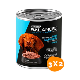 Combo Lata Balanced Soufflé Carne Perro Adulto