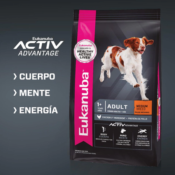 Eukanuba Perro Adulto Mediano x 15Kg + 3Kg Gratis
